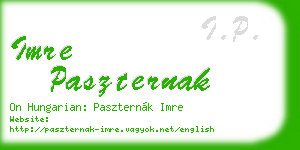 imre paszternak business card