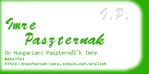 imre paszternak business card